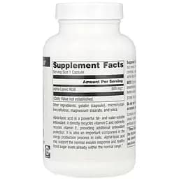 Альфа-ліпоєва кислота Source Naturals Alpha Lipoic Acid 600 мг 120 капсул - мініатюра 2