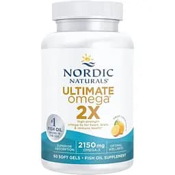Риб'ячий жир Nordic Naturals Ultimate Omega 2x зі смаком лимона 60 капсул