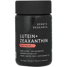 Лютеїн + Зеаксантин Sport Research Lutein + Zeaxanthin 20 мг 120 вегетаріанських м'яких капсул - мініатюра 1