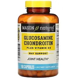 Глюкозамін, хондроїтин та вітамін D3 Mason Natural 160 капсул