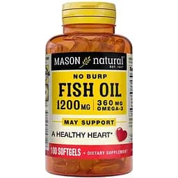 Жирні кислоти Mason Natural Fish Oil 1200 мг Omega-3 360 мг 100 капсул