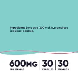 Борна кислота для жінок Nutricost Women Boric Acid Vaginal Suppository 600 мг 30 вагінальних капсул - мініатюра 3