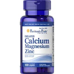 Мінеральний комплекс Puritans Pride Calcium Magnesium Zinc 100 капсул