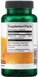 Вітаміни та мінерали Swanson Vitamin D3 2000 IU High Potency, 250 капсул - мініатюра 2