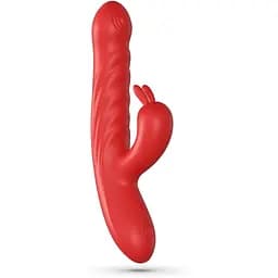 Вібратор-кролик Crushious Lapin Thrusting 21.5 см (червоний)