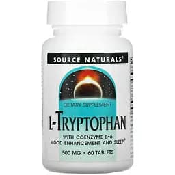 Триптофан коферментний Source Naturals L-Tryptophan with Coenzyme B-6 500 мг 60 таблеток