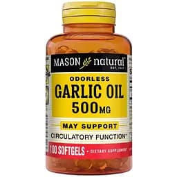 Часникова олія Mason Natural 500 мг 100 капсул