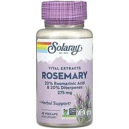 Екстракт розмарину Solaray Rosemary 275 мг 45 веганських капсул - мініатюра 1