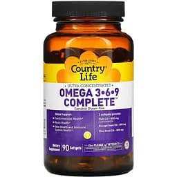 Жирні кислоти Country Life Omega 3-6-9 Complete 90 капсул