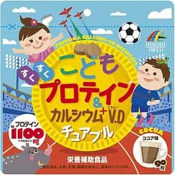 Жувальні таблетки Unimat Riken з кальцієм та вітаміном D для дітей, зі смаком какао 90 шт.