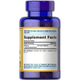 Вітамін D3 Puritan's Pride Vitamin D3 200 капсул - мініатюра 2