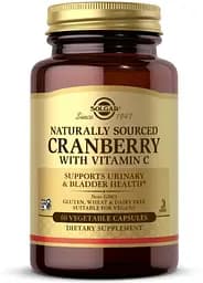 Натуральна добавка Solgar Natural Cranberry with Vitamin C, 60 вегакапсул