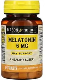 Натуральна добавка Mason Natural Melatonin 5 mg, 120 таблеток