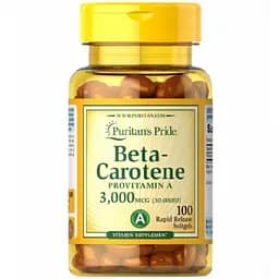 Бета каротин Puritan's Pride Beta-Carotene 10.000 МО 100 капсул
