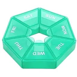 Таблетниця Semi 7Days Mini Pill Box Teal 8.3x8.3x2.5 см