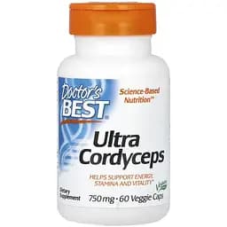 Кордицепс Doctor's Best Ultra Cordyceps 750 мг 60 вегетарианских капсул