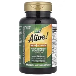 Вітаміни та мінерали Nature's Way Alive! Max6 Potency No Added Iron, 90 капсул - мініатюра 4