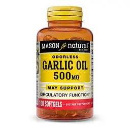 Натуральна добавка Mason Natural Garlic Oil 500 mg, 100 капсул