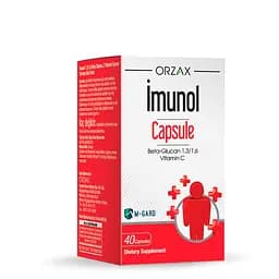 Бета-глюкан 1,3/1,6 та вітамін C Orzax Imunol Capsule 40 капсул для підтримки імунної системи