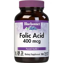 Витамины и минералы Bluebonnet Folic Acid 400 мкг 90 вегакапсул