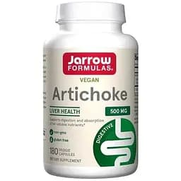 Экстракт артишока Jarrow Formulas Artichoke 500 mg, 180 вегакапсул для поддержки пищеварительной системы
