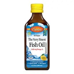 Жирні кислоти Carlson Labs The Very Finest Fish Oil, 200 мл - Лимон