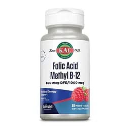 Вітаміни та мінерали KAL Folic Acid Methyl B-12, 60 микро таблеток