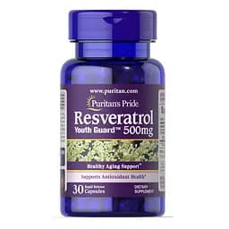 Натуральна добавка Puritan's Pride Resveratrol 500 mg, 30 капсул - мініатюра 1