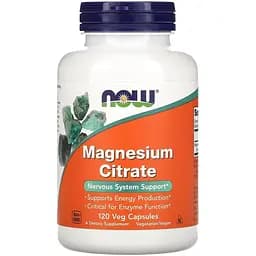 Вітаміни та мінерали Now Magnesium Citrate 120 вегакапсул