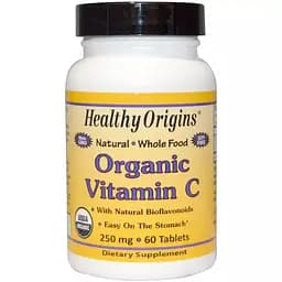 Органічний Вітамін С Healthy Origins 250 мг 60 таблеток