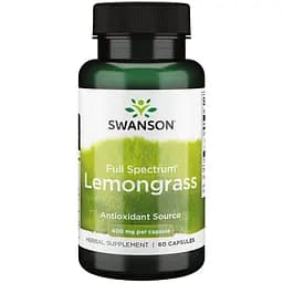 Лемонграс Swanson Full Spectrum Lemongrass 400 мг 60 капсул