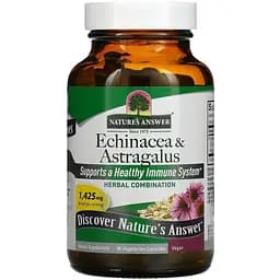 Ехінацея та астрагал Nature's Answer Echinacea & Astragalus 90 вегетаріанських капсул