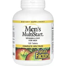 Щоденні вітаміни для чоловіків Natural Factors Men's MultiStart Vitamin A Day for Men 120 таблеток