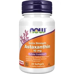 Астаксантин Now Foods Astaxanthin Extra Strength 10 мг 30 капсул