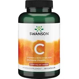 Витамины и минералы Swanson Vitamin C with Rose Hips 1000 мг 90 капсул