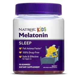 Дитячий мелатонін Natrol Kids Melatonin 1 mg, 90 желейок для гарного сну - Ягоди