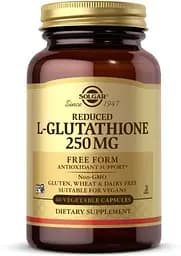 Натуральная добавка Solgar Reduced L-Glutathione 250 mg, 60 вегакапсул