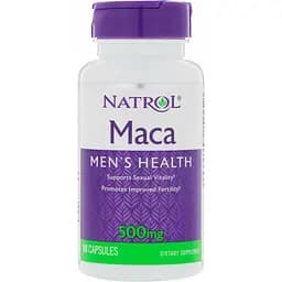 Мака перуанська Natrol Maca 500 мг 60 капсул