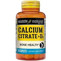Витамины и минералы Mason Natural Calcium Citrate Plus Vitamin D3 60 каплет