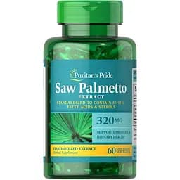 Натуральна добавка Puritan's Pride Saw Palmetto Extract 320 mg 60 капсул