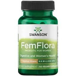 Пробіотики для жінок Swanson Femflora Probiotic for Women 9.8 Billion 60 капсул - мініатюра 1