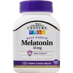 Мелатонін 21st Century Вишневий смак 10 мг 120 таблеток