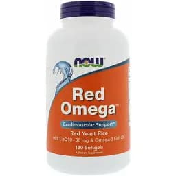 Червоний рис Now Foods Q10 Red Omega 30 мг 180 капсул