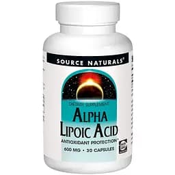 Альфа-ліпоєва кислота Source Naturals Alpha Lipoic Acid 600 мг 30 капсул