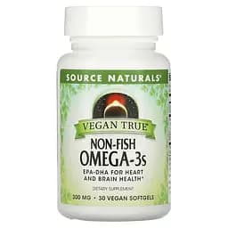 Жирні кислоти Source Naturals Vegan True Non-Fish Omega-3s 300 mg 30 капсул