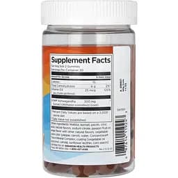 Ашваганда + Вітамін D3 Swanson Ashwagandha Vitamin D 60 жувальних цукерок зі смаком маракуя-апельсин (2022-09-1082) - мініатюра 2