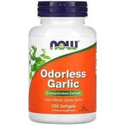 Натуральна добавка Now Odorless Garlic 250 капсул