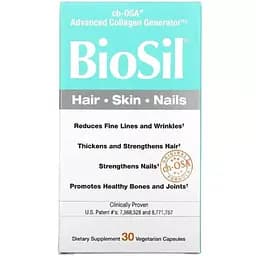 Активатор коллагену Natural Factors BioSil 30 вегетаріанських капсул - мініатюра 2