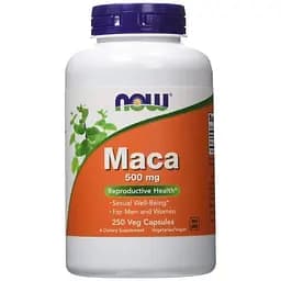 Мака Now Foods Maca 500 мг 250 вегетаріанських капсул