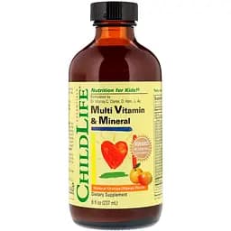 Мультивітаміни для дітей ChildLife Multi Vitamin & Mineral зі смаком апельсин-манго 237 мл (CDL10300)